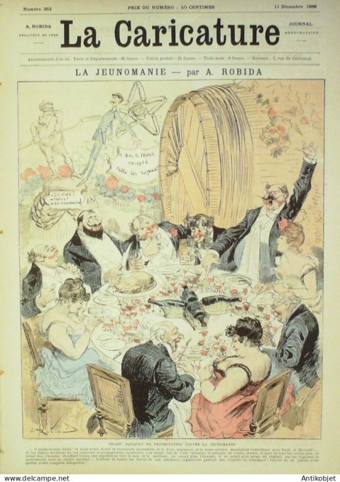 La Caricature 1886 n°363 Jeunomanie Robida fils de Porthos Sorel