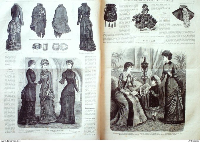 La Mode illustrée journal + gravure associée 1882 # 10