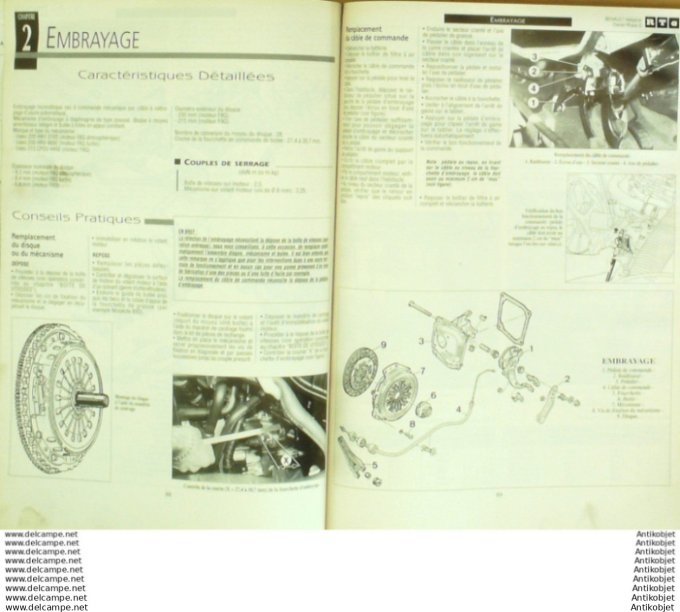 Revue Technique Automobile Renault Mégane phase 2 1999  #656