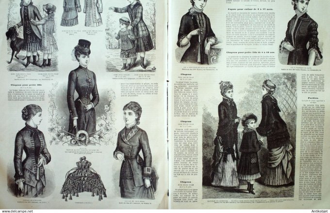 La Mode illustrée journal + gravure associée 1881 # 16