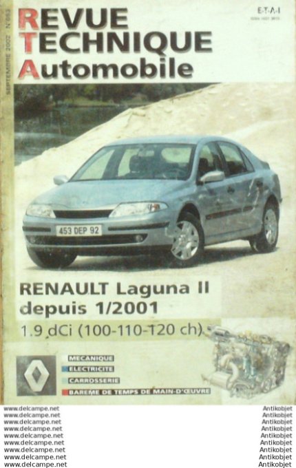 R.T Automobile Renault Laguna II 01/2001   # 653