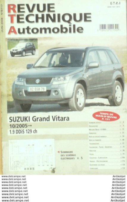 Revue Technique Automobile Suzuki Gd Vitara 10/200  #717