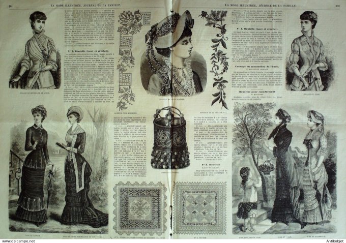 La Mode illustrée journal + gravure associée 1881 # 26