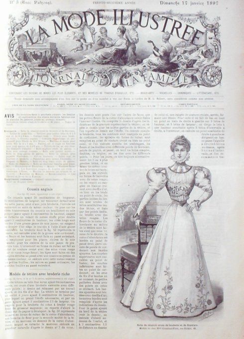 Journal Mode illustrée 1897 #  3 Robe de réunion