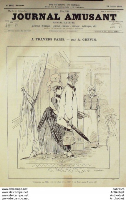 Le Journal Amusant 1886 n°1560 Marine Leonnec Caprices Mars Campagne Maury