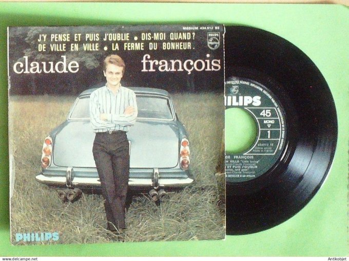 François Claude 45T EP J'y pense et puis j'oublie 1964