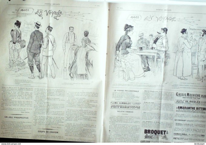 Le Journal Amusant 1891 n°1801 Avant le bal pl ébiscite scolaire  échos du jour Palais Royal