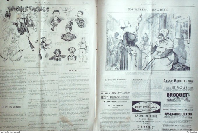 Le Journal Amusant 1891 n°1806 Question des Paris Moustaches Th éâtre Lemage Massenet