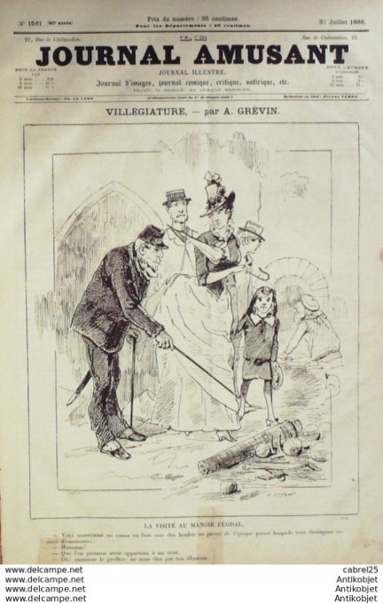 Le Journal Amusant 1886 n°1561 Voyage Mars Marins Leonnec Au Pays Barthelemy