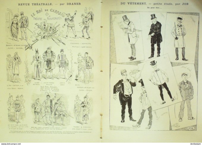 La Caricature 1883 n°203 Chargins d'amour Robida Inespection du 15e cuirassiers Job  Bretagne Loys