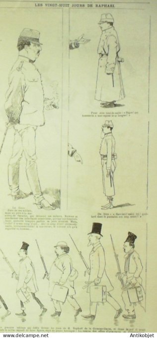 La Caricature 1884 n°254 28 jours de Raphael Caran d'Ache Trock Chasse gardée Loys