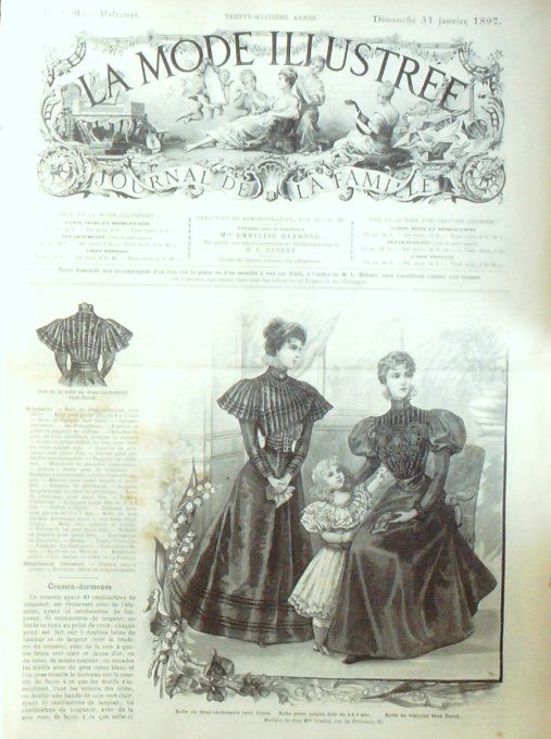 Journal Mode illustrée 1897 #  5 Robes Vigogne & drap-cachemire