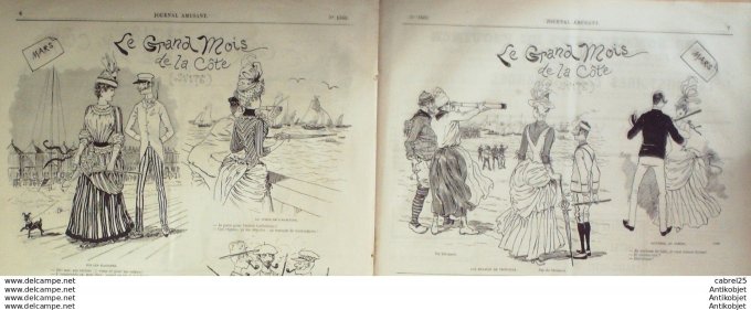 Le Journal Amusant 1886 n°1563 Uniformes Des Dendarmes Henriot Province Stop