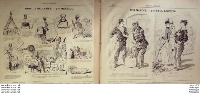 Le Journal Amusant 1886 n°1581 Opera Comique Egmont Wolf Les Habitues Ecoutent Henriot