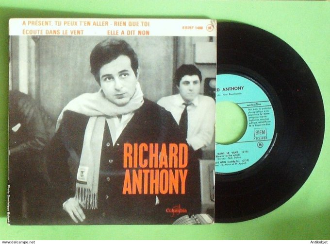 Anthony Richard 45T EP A présent tu peux t'en aller 1964