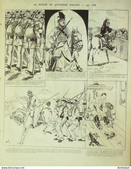 La Caricature 1884 n°238 Revue du 14 juillet Job Sorel Prince Zilah Robida Trock