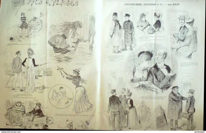 Le Journal Amusant 1890 n°1771 Erreur judiciaire Pruhomme Jocrisse  7 pêch és capitaux L'avarice