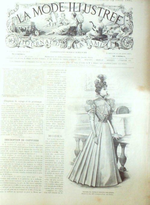 Journal Mode illustrée 1897 #  7 Toilette de visites