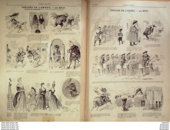 Le Journal Amusant 1886 n°1577 Vaudeville Conseil Judiciaire Stop Theatre Ambigu Fils De Porthos