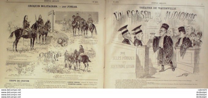 Le Journal Amusant 1886 n°1577 Vaudeville Conseil Judiciaire Stop Theatre Ambigu Fils De Porthos