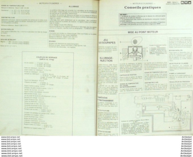 Revue Technique Automobile Bmw série 3 Opel Vestra 1991  #543