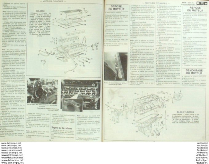 Revue Technique Automobile Bmw série 3 Opel Vestra 1991  #543