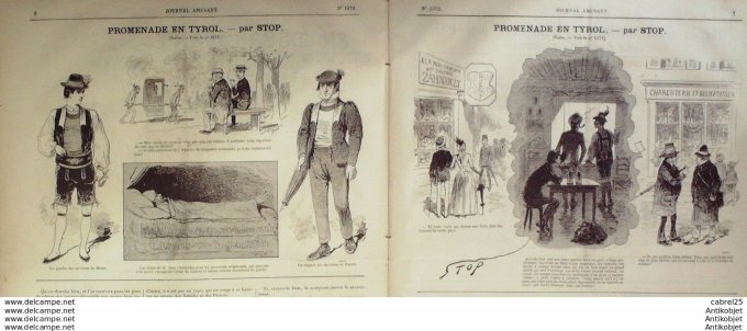 Le Journal Amusant 1886 n°1572 Tyrol Stop Aux Champs Grevin Bout Du Banc Mars