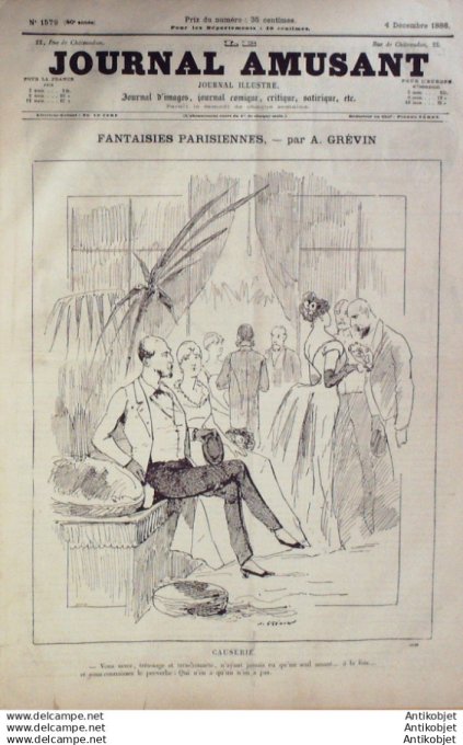 Le Journal Amusant 1886 n°1579 Fantaisies Parisiennes Ste Barbe Angleterre Mars L¨à£©Onnec