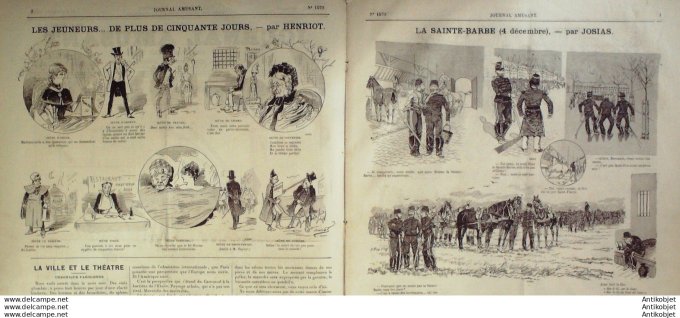 Le Journal Amusant 1886 n°1579 Fantaisies Parisiennes Ste Barbe Angleterre Mars L¨à£©Onnec