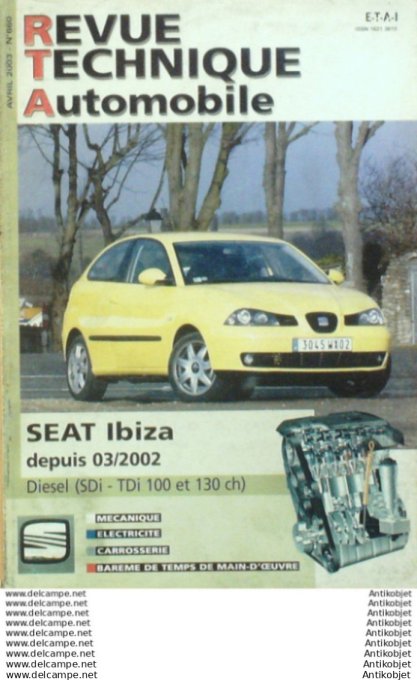 Revue Technique Automobile Seat Ibiza 03/2002  #660