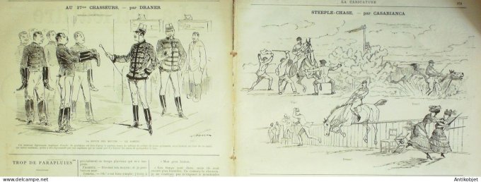 La Caricature 1882 n°152 Manières de voir et dévisager Robida Casablanca Trock