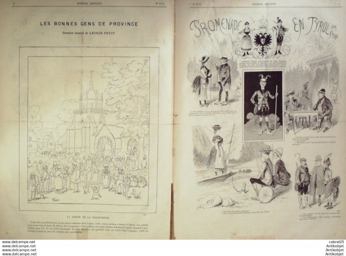 Le Journal Amusant 1886 n°1571 Cirque Henriot Promenade En Tyrol Stop Voyage Leonnec