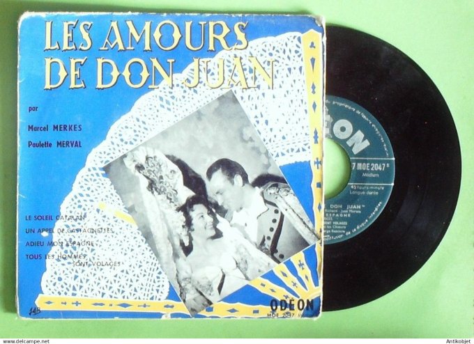 Merkès Marcel & Merval Paulette 45T EP Les amours de Don Juan 1958