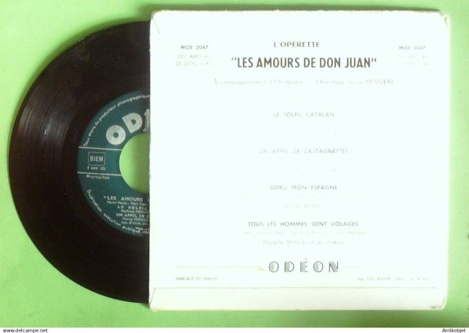 Merkès Marcel & Merval Paulette 45T EP Les amours de Don Juan 1958