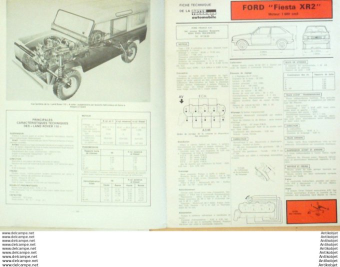 R.T Automobile Citroën BX Ford Fiesta Renault 5 Land Rover 110   # 434