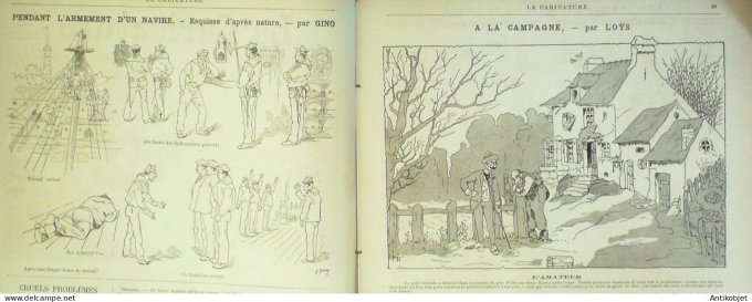 La Caricature 1886 n°326 Coulisses Job Loys Mary par Luque Sorel Trock