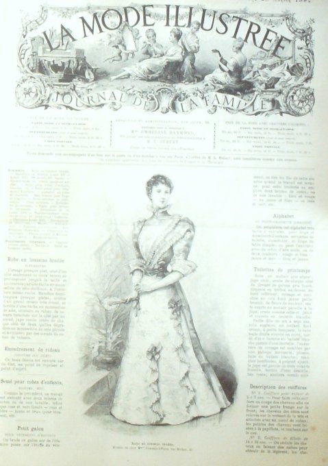 Journal Mode illustrée 1897 #  9 Robe de Louisine