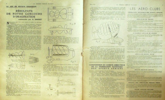 Le Modèle Réduit d'Avion 1945 # 76 Plan Mustang North-Américain, Hélicoptères hélices pour moteur-ca