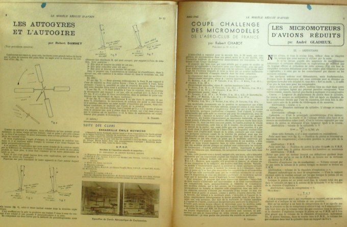 Le Modèle Réduit d'Avion 1945 # 77 Modèles à fusée plan du Bell P63 Kingcobra Hélicoptères Réaction 