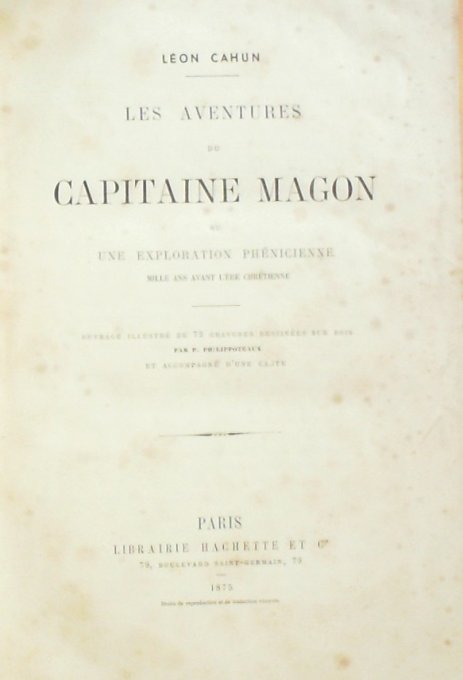 Les AVENTURES du CAPITAINE MAGON-Léon CAHUN-(Edit HACHETTE) 1875