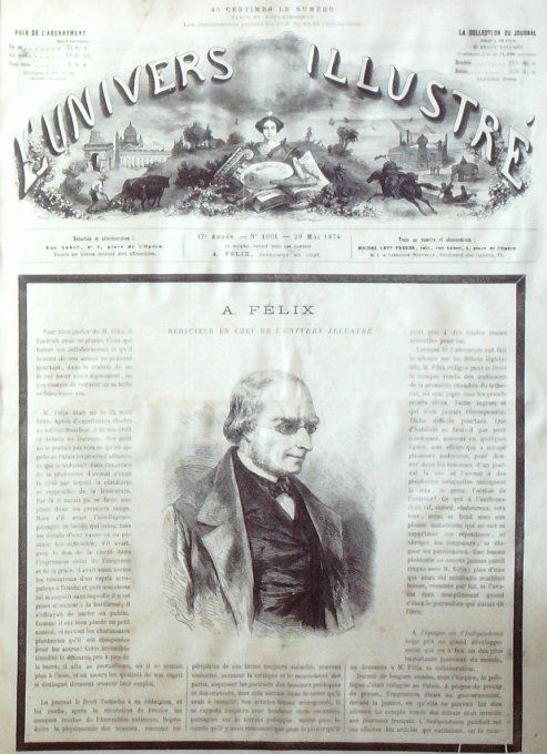 L'Univers illustré 1874 #1001 Ministère Windsor Empereur Russe à Plessingue Félix