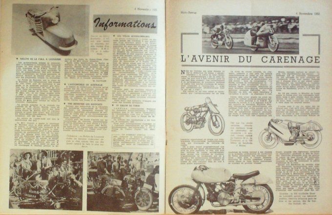 Moto Revue 1950 n°1005 Carenage Douglas 250 Ardie 250 Horex Regina 350