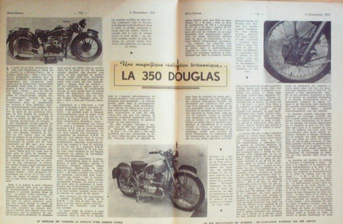 Moto Revue 1950 n°1005 Carenage Douglas 250 Ardie 250 Horex Regina 350