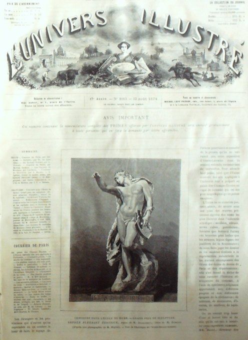 L'Univers illustré 1874 #1013 Espagne Teruel Morsbronn Reichsoffen (67) Madèle Funchal Montana geyse