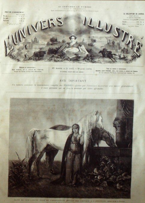 L'Univers illustré 1874 #1014 Sardaigne Herzegovine Sapédon Inde Maharajah Cachemire Vannes (56) Bre