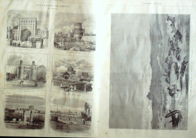 L'Univers illustré 1874 #1015 Ouzbekistan Khiva Spitzberg Guernesey Port St-Pierre Chà¢teau Cornet