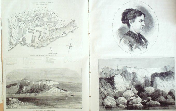 L'Univers illustré 1874 #1017 île & Fort Sainte-Marguerite (22)  Arras (62) Lille (59)