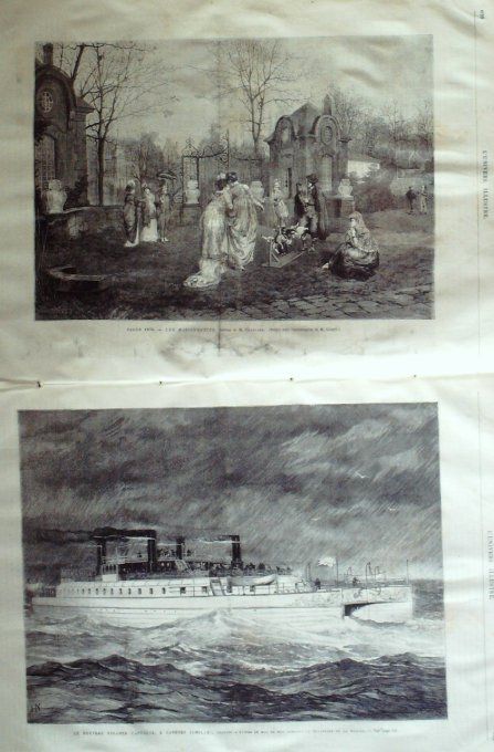 L'Univers illustré 1874 #1019 Espagne Carrascal Carlistes Carènes Jumelles steamer Castalia