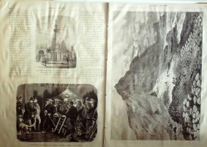 L'Univers illustré 1874 #1026 Offenbach Don Carlos Espagne Chaussée Géants Irland Chine Pharaon Irun