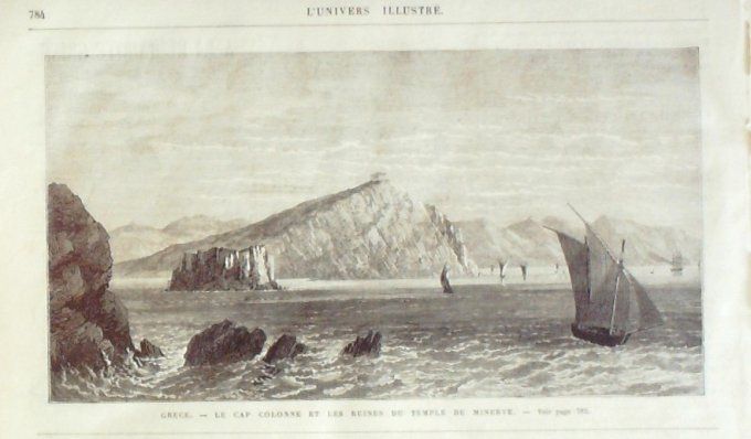 L'Univers illustré 1874 #1028 Cap Sounion Minerve Teheran Don Carlos Behobie Marie-Alexandrovna Pamp